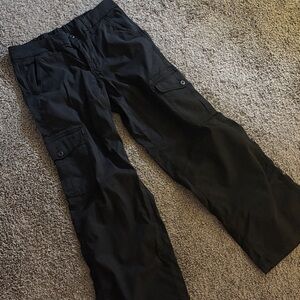American Eagle Outfitters Black Cargo Trousers